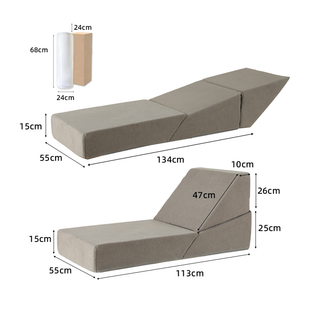 Multifunktionel memoryskum tre-fold pude