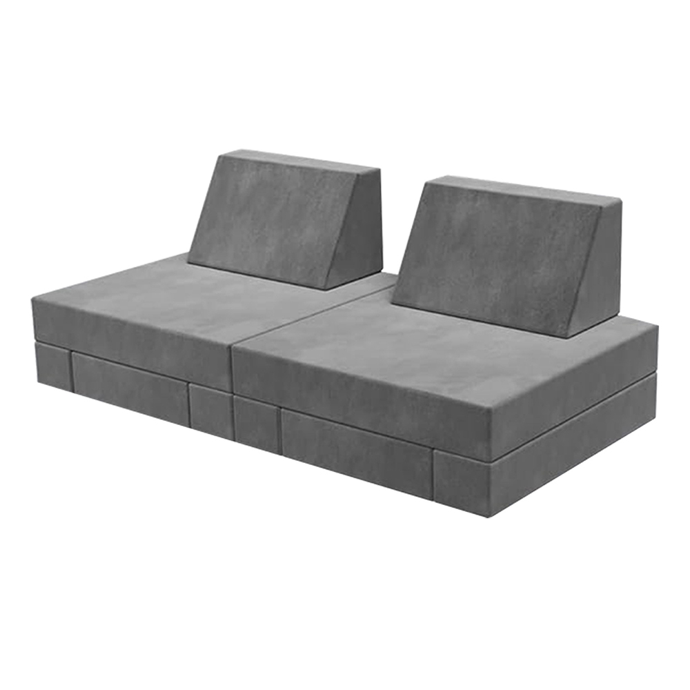 Otte-delt foldbart børnebyggeklods sofasæt