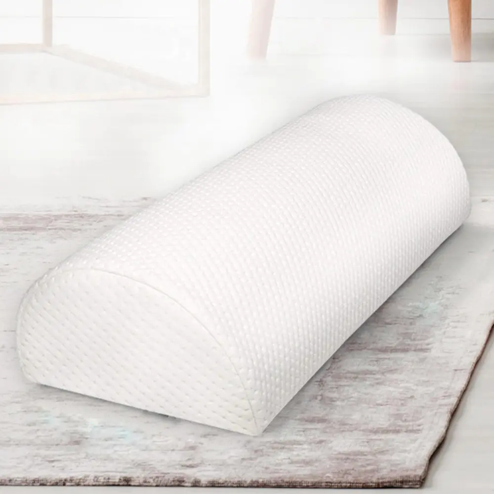 Hvid memory foam benpude