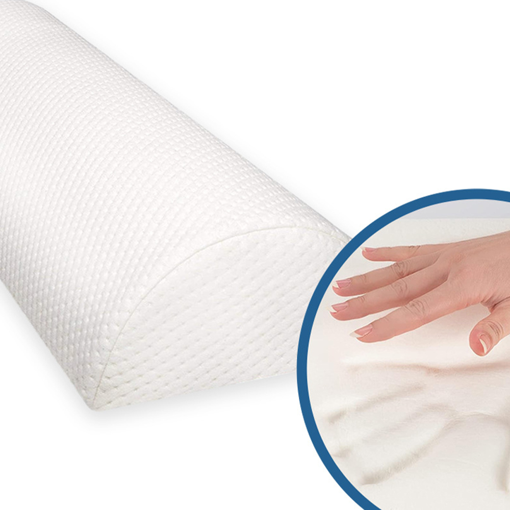 Hvid memory foam benpude