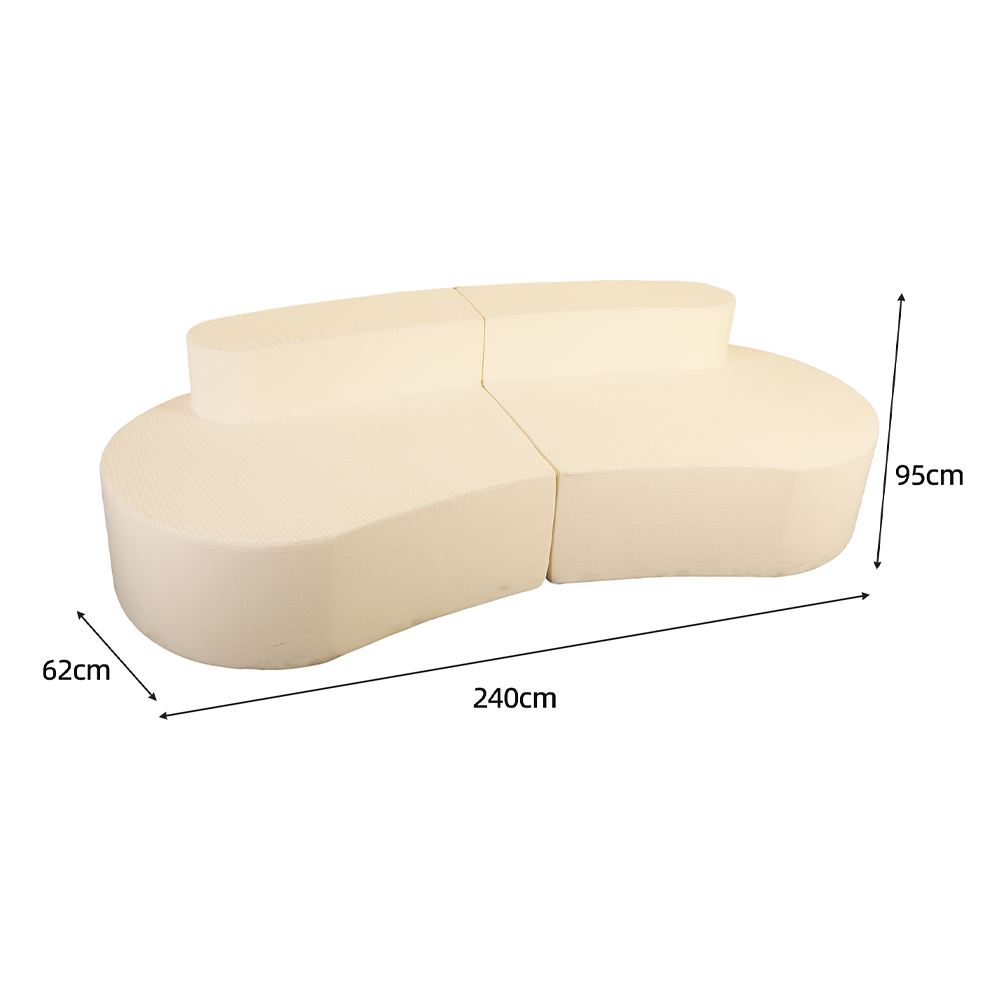 Patchwork dobbelt sofa