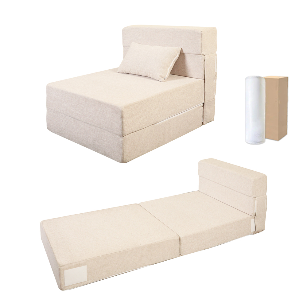 Hvid sammenklappelig sofa