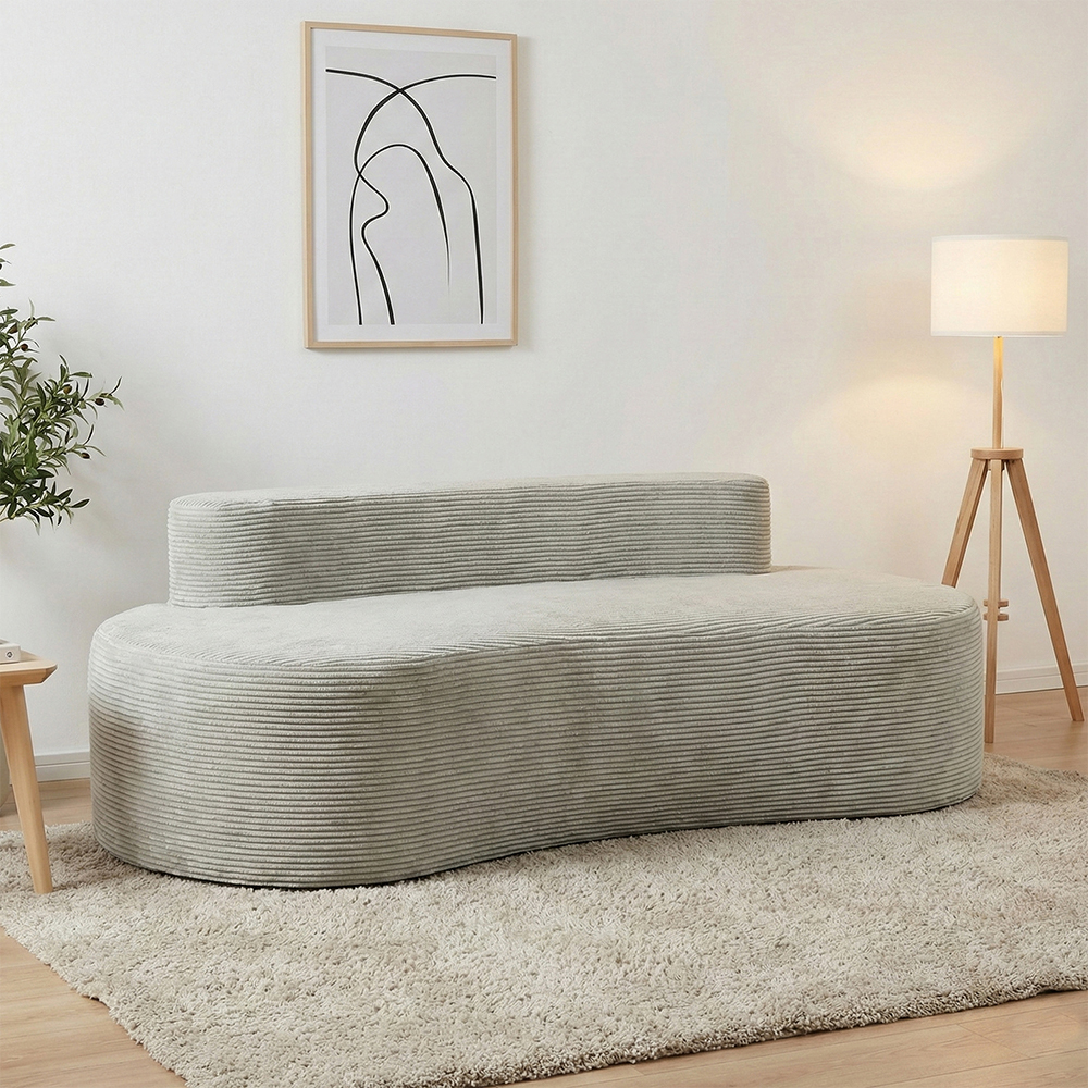Grå dobbelt sofa