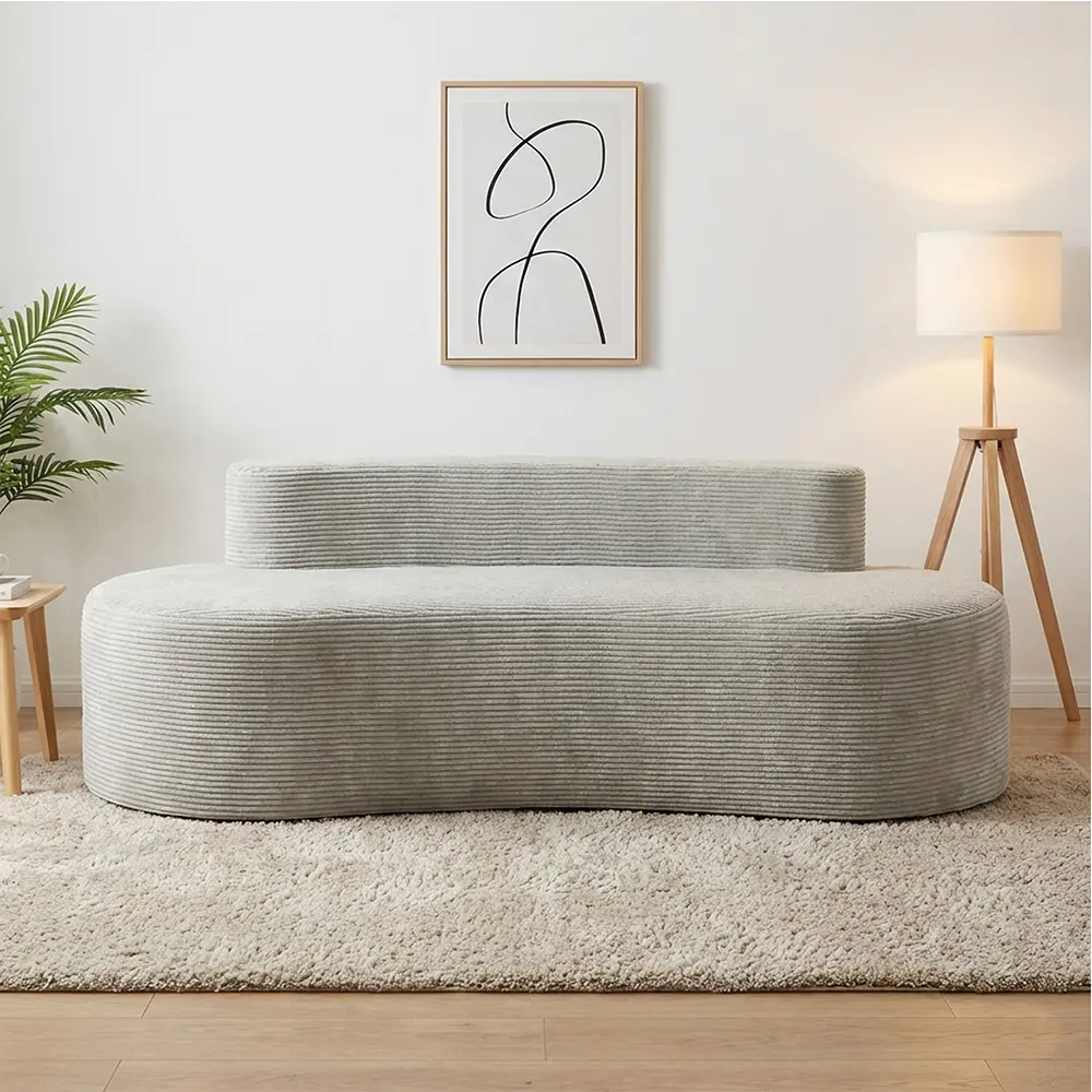 Grå dobbelt sofa