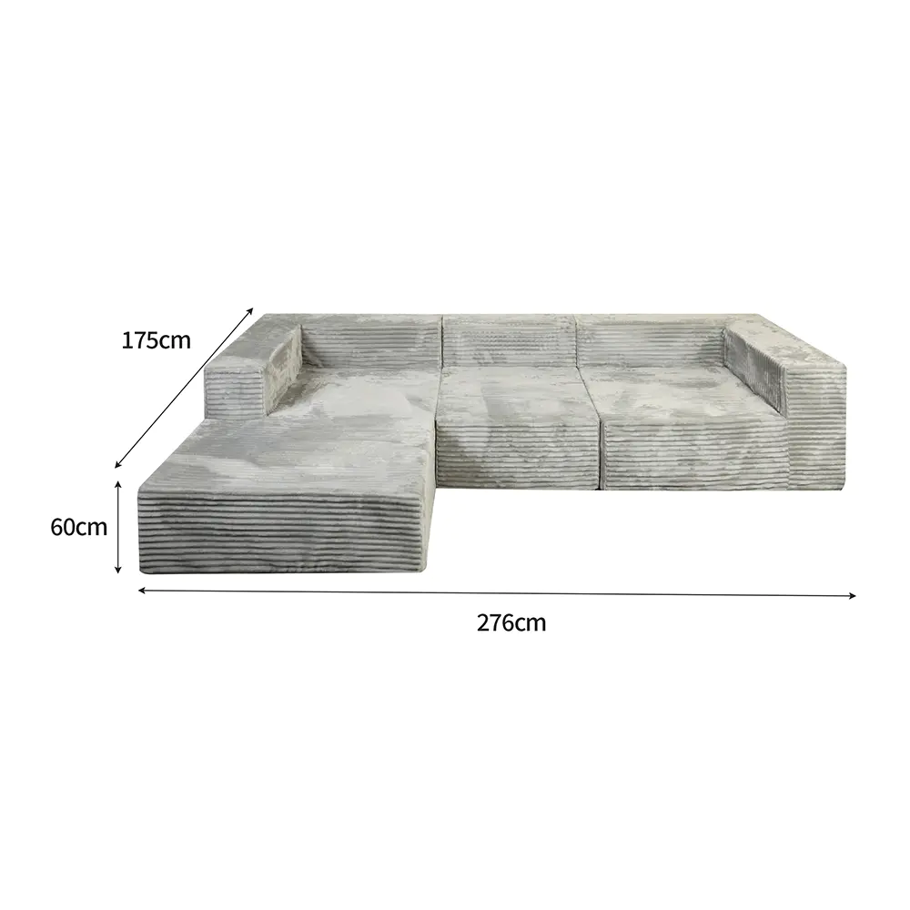 Grå flerpersoners sofa