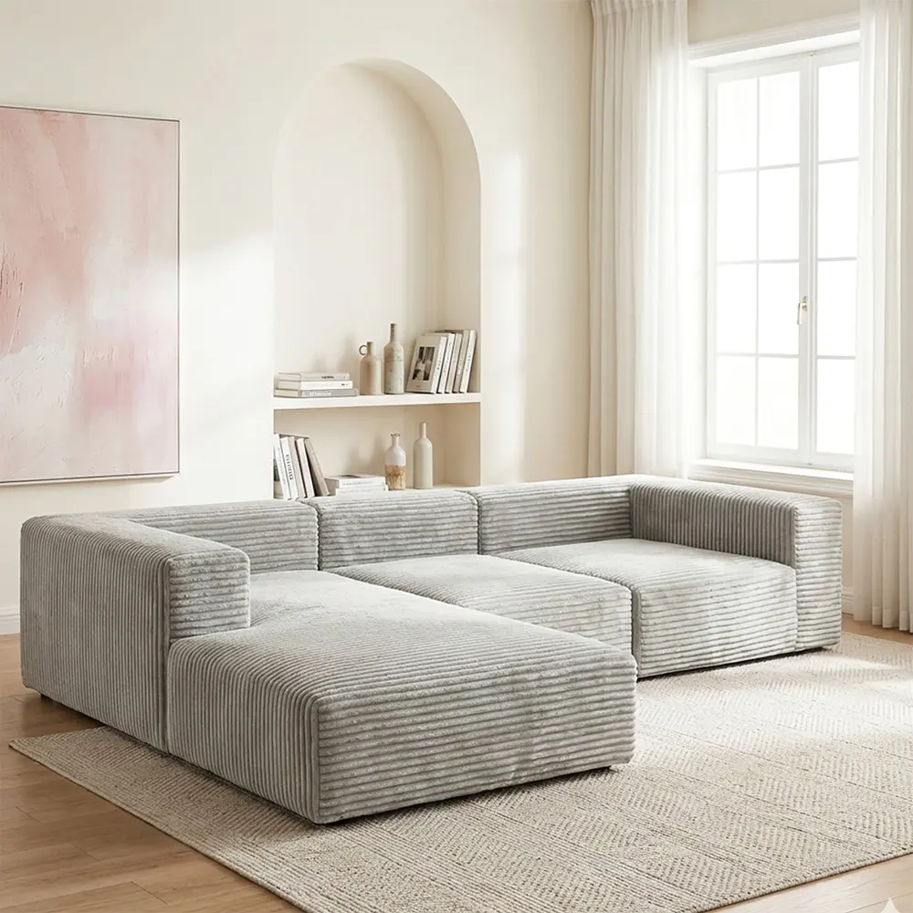 Grå flerpersoners sofa