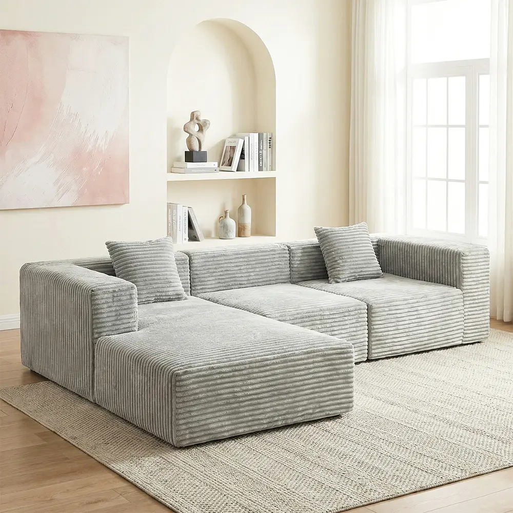 Grå flerpersoners sofa