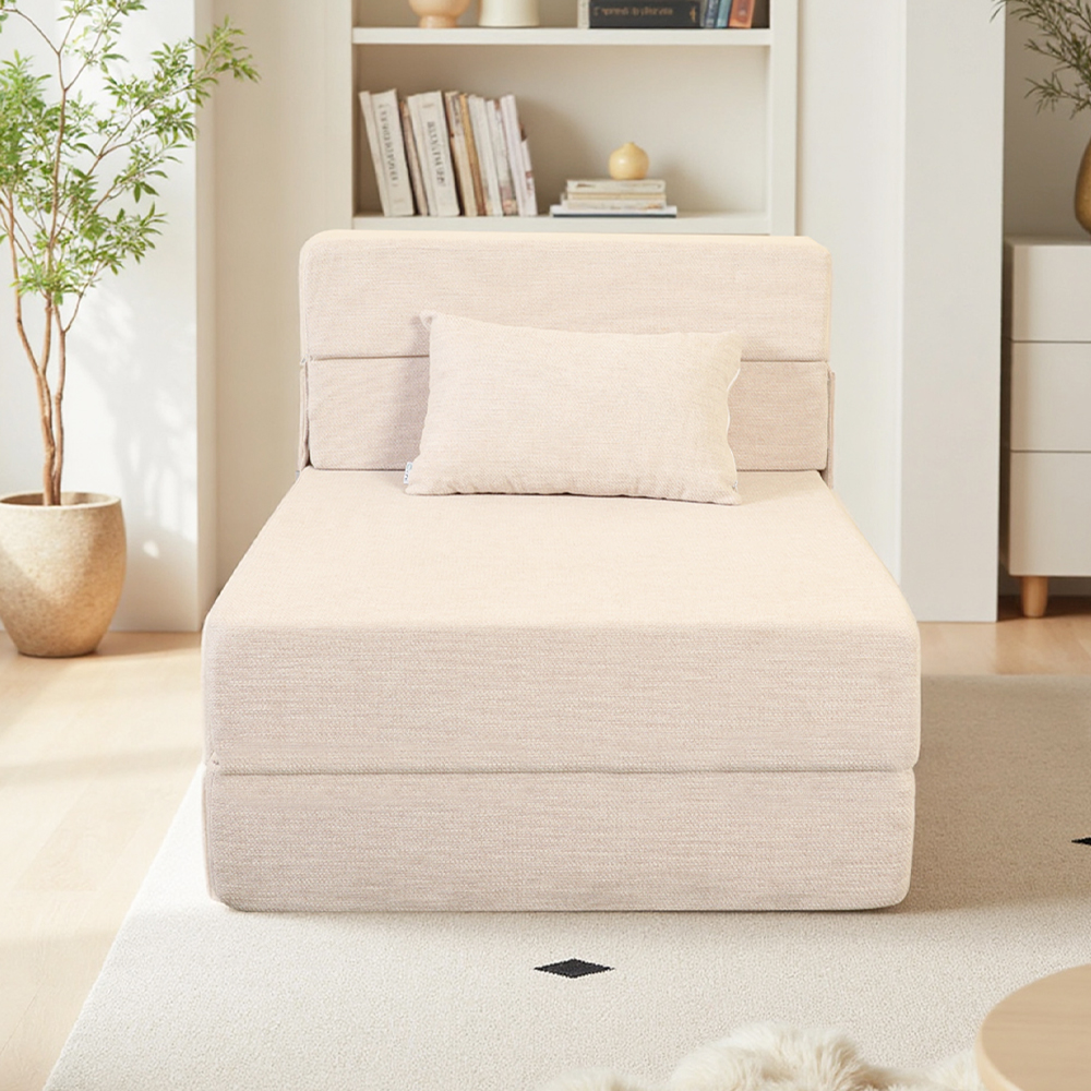 Hvid sammenklappelig sofa