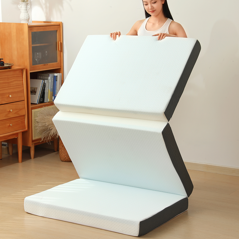 Tre-fold memory foam gel madras i japansk stil