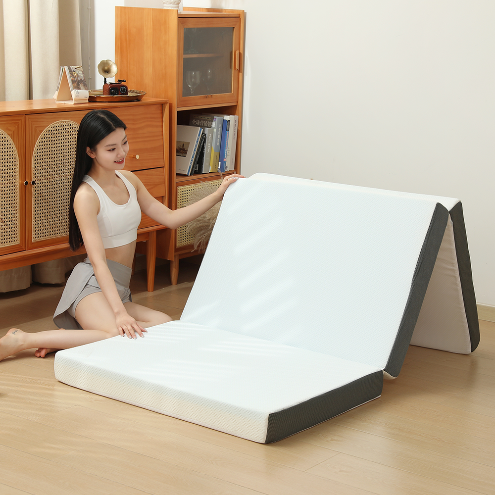 Tre-fold memory foam gel madras i japansk stil